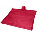 6x stuks wegwerp regenponcho rood voor volwassenen