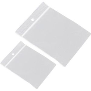 200x Gripzakjes/verpakkingszakjes 55 x 65 mm en 60 x 80 mm - 5 x 6 cm en 6 x 8 cm - Luchtdichte zakjes met gripsluiting/druksluiting - Plastic hersluitbare verpakkingen
