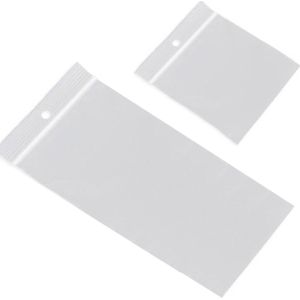 200x Gripzakjes/verpakkingszakjes 80 x 120 mm en 100 x 100 mm - 8 x 12 cm en 10 x 10 cm - Luchtdichte zakjes met gripsluiting/druksluiting - Plastic hersluitbare verpakkingen
