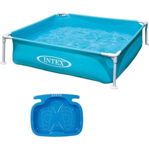 Intex zwembad Mini frame 122 x 122 cm inclusief voetenbadje