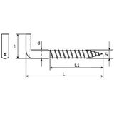 Schroefduim - Zilver - Staal - Kruiskop - Set van 4