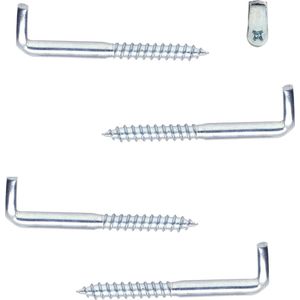 Schroefduim - Zilver - Staal - Kruiskop - Set van 4