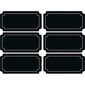 Krijtbord etiketten/stickers - 36x stuks - rechthoekig - herschrijfbaar - Keuken labels - Weckpotten