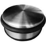 Pakket van 2x Stuks RVS Deurstoppers Rond - 4,5 X 11 cm - 1 Kg - Deurstop