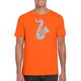 Bellatio Decorations - T-shirt - Oranje - Katoen - Heren
