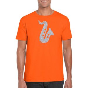 Bellatio Decorations - T-shirt - Oranje - Katoen - Heren