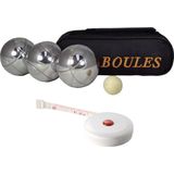 Jeu de Boules set 3 Ballen/1 But In Draagtas + Compact Meetlint 1,5 Meter - Jeu de Boules