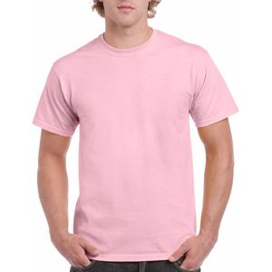 Basic T-shirt - Fuchsia Roze/Azalea Roze - Katoen - Korte Mouwen