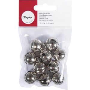 20x Zilveren metalen belletjes met oog 19 mm hobby/knutsel benodigdheden - Hobbydecoratieobject