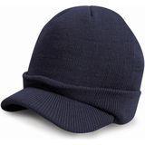 Trendy Warme Wintermuts met Visor Klep In Het Donkerblauw Voor Volwassenen