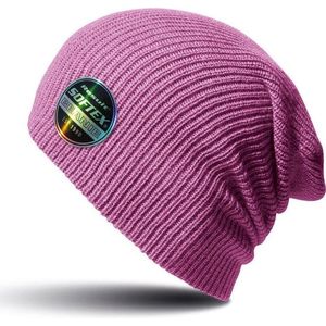 Warme gebreide Beanie wintermuts in het roze voor volwassenen - Damesmutsen / herenmutsen - 100% polyacryl