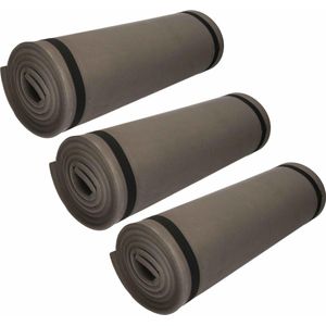 8x stuks zwarte yogamatten/sportmatten 180 x 50 cm