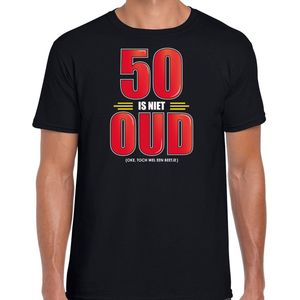 is niet oud cadeau t-shirt - zwart - voor heren - 50e verjaardag kado shirt outfit Abraham