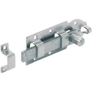 1x Rolschuif / rolschuiven staal verzinkt 10 x 4.4 cm - afsluiten van tuinhekken en poorten - profielrolschuiven / poortslot / hekgrendel