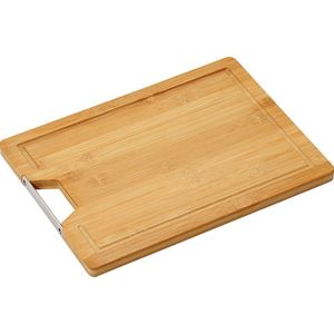 Kesper Bamboe houten groente/vlees snijplank - 23 x 33 cm - Horeca kwaliteit - Handvat - Sapgroef