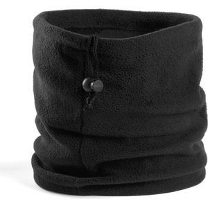 Fleece nekwarmer colsjaal windvanger zwart - Voor volwassenen - Winter kleding accessoires