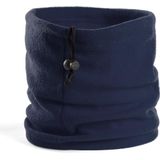 Fleece nekwarmer colsjaal windvanger donkerblauw - Voor volwassenen - Winter kleding accessoires