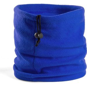 Fleece nekwarmer colsjaal windvanger blauw - Voor volwassenen - Winter kleding accessoires