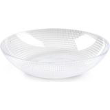 Forte Plastics Fruitschaal/saladeschaal/serveerschaal - kunststof - transparant - D30 x H6.5 cm