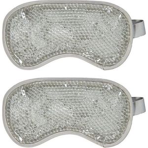 Gel oogmasker - 2x - wit - 22 x 12 cm - reismaskers - beauty masker - Slaapmaskers