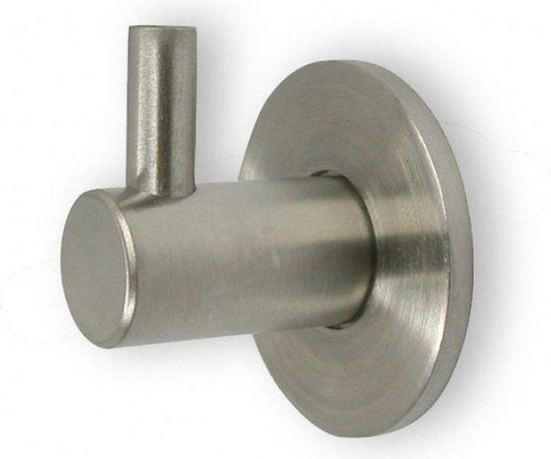1x Luxe handdoekhaken / ophanghaken zilver - hoogwaardig RVS - 2,7 x 3,8 cm - zilveren handdoekhaakjes / theedoekhaakjes