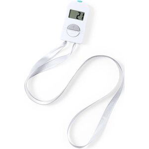 2x Digitale handtellers/personentellers wit aan koord 6 cm