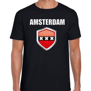 Amsterdam t-shirt zwart heren - Amsterdamse shirt kleding - Amsterdam outfit