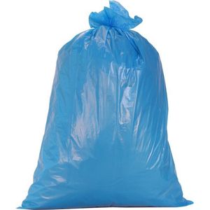 150x Grote keuken/tuin afvalzakken/vuilniszakken 120 liter rol blauw - Huishoudartikelen - Prullenbak zakken