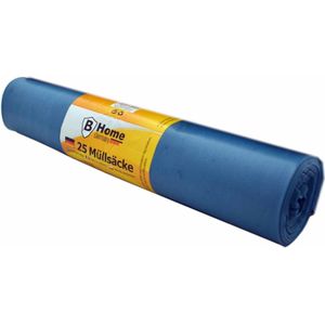 150x Grote keuken/tuin afvalzakken/vuilniszakken 120 liter rol blauw - Huishoudartikelen - Prullenbak zakken
