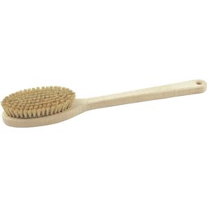 Houten badborstel/massageborstel/wellnessborstel 39 cm - Beukenhouten rugborstel - Badkamer/douche accessoires