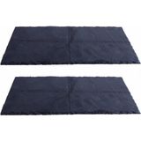 1x Leisteen serveerplanken/onderzetters 17 x 34 cm - Kaarsenplateaus - Hapjesplanken - Tapas - Kaasplankjes