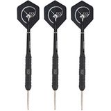 1x Set van 3 dartpijlen Core Plus Black Brass 22 grams - Darten/darts sport artikelen pijltjes messing - Kinderen/volwassenen