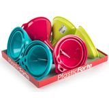 Trechters set groot fuchsia roze 3-delig - Keuken/camping artikelen/benodigdheden - 12, 14 en 16 cm