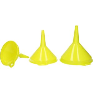 Trechters set groot groen 3-delig - Keuken/camping artikelen/benodigdheden - 12, 14 en 16 cm