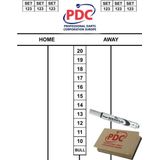 Dartbord PDC scorebord met marker en wisser - Sportief spelen - Darten/darts - Scoreborden voor kinderen en volwassenen