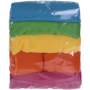 5x Microvezel schoonmaakdoekjes/dweiltjes 30 cm - Schoonmaken - Huishouddoekjes/schoonmaakdoekjes/vaatdoekjes