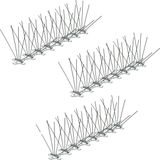 Set van 3x Vogelpinnen / Duivenpinnen / Vogelwering - 33 cm - Doorzichtig Kunststof