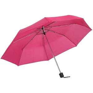 Kleine uitvouwbare paraplu fuchsia roze 96 cm