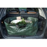 1x Groene vierkante kofferbak tuinafval/afvalzakken opvouwbaar 225 liter - Tuinafvalzakken - Tuin schoonmaken/opruimen - Tuinonderhoud