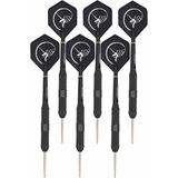 3x Set van 3 dartpijlen Core Plus Black Brass 26 grams - Darten/darts sport artikelen pijltjes messing - Kinderen/volwassenen