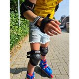 Skate beschermset maat L - 9 tot 10 jaar - kinderen - beschermers skeelers/ skate - kniebeschermers, elleboog en polsbeschermers