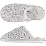 Grijze Pantoffels - Dierenprint - Polyester - Anti-Slip Zool