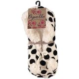 Apollo - Ballerina Pantoffels - Zwart/Wit - Polyester - Anti Slip Zool