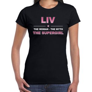 Naam Liv The women, The myth the supergirl shirt zwart cadeau shirt
