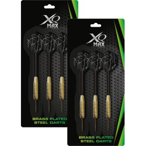 6x XQ Max Dartpijlen met zwarte flights 18 gram 11 cm