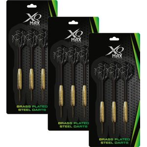 9x Dartpijlen met zwarte flights 18 gram 11 cm