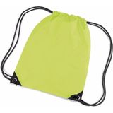 10x stuks oranje nylon sport/zwembad gymtas/ gymtasje met rijgkoord 45 x 34 cm - Kinder tasjes