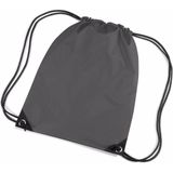 2x stuks gele nylon sport/zwembad gymtas/ gymtasje met rijgkoord 45 x 34 cm - Kinder tasjes