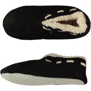Apollo - Spaanse Pantoffels - Zwart - 100% Polyester - Met Anti-Slip Zool