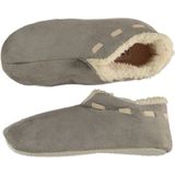 Apollo - Spaanse Pantoffels - Grijs - Suede Uiterlijk - Zachte Pluche Voering